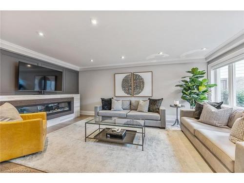 2410 Breton Close, Oakville, ON - Indoor Photo Showing Living Room With Fireplace