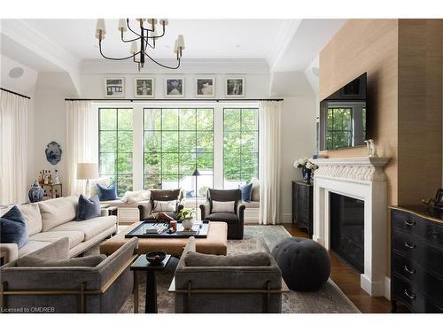 1096 Cedar Grove Boulevard, Oakville, ON - Indoor Photo Showing Living Room With Fireplace