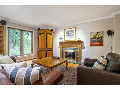 391 March Crescent, Oakville, ON - Indoor Photo Showing Living Room With Fireplace