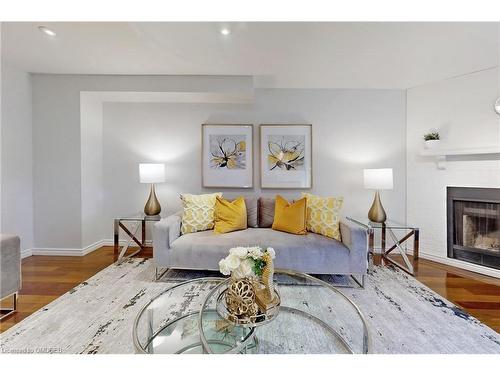 1534 Heritage Way, Oakville, ON - Indoor Photo Showing Living Room With Fireplace