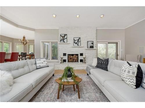 163 Wheelihan Way, Milton, ON - Indoor Photo Showing Living Room With Fireplace