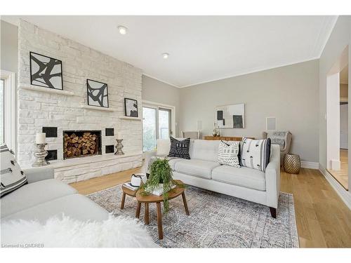 163 Wheelihan Way, Milton, ON - Indoor Photo Showing Living Room With Fireplace