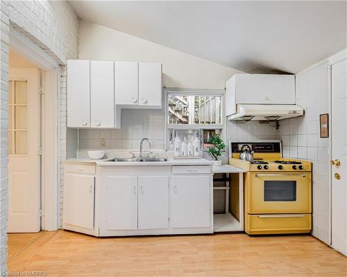 240 Jones Avenue, Toronto, ON - Indoor Photo Showing Kitchen With Double Sink