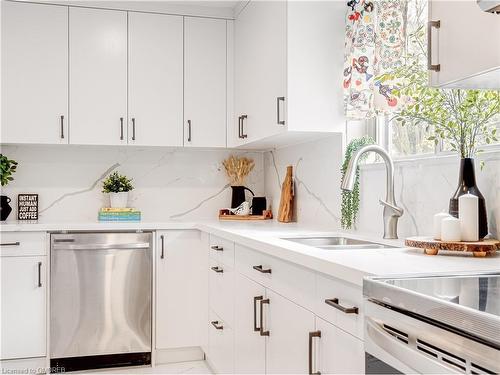 94 Meighen Avenue, Toronto, ON - Indoor Photo Showing Kitchen With Double Sink