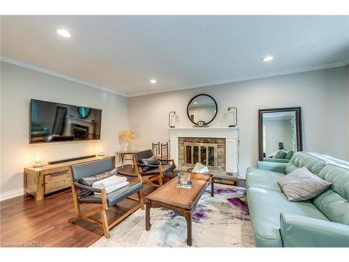 1460 Caulder Drive, Oakville, ON - Indoor Photo Showing Living Room With Fireplace