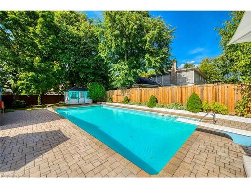 1460 Caulder Drive, Oakville, ON - Outdoor With In Ground Pool With Deck Patio Veranda With Backyard