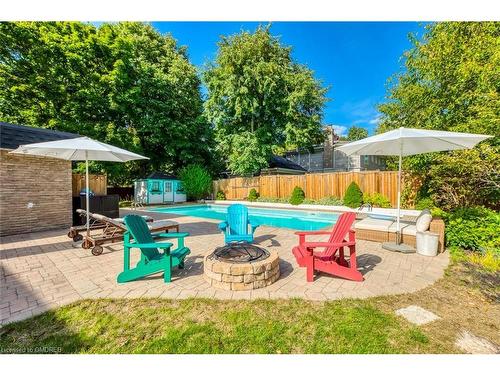 1460 Caulder Drive, Oakville, ON - Outdoor With In Ground Pool With Backyard