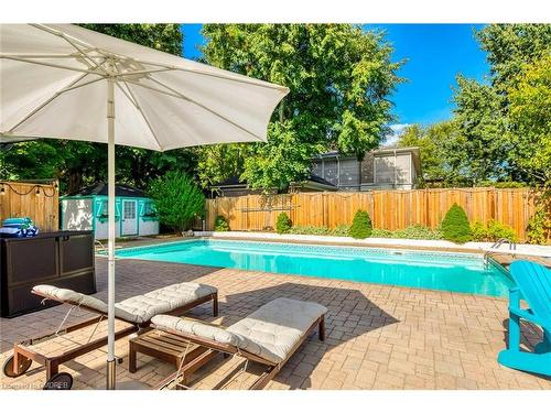 1460 Caulder Drive, Oakville, ON - Outdoor With In Ground Pool With Deck Patio Veranda With Backyard