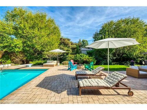 1460 Caulder Drive, Oakville, ON - Outdoor With In Ground Pool With Deck Patio Veranda With Backyard