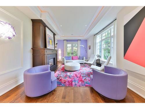 64 Brentwood Road, Oakville, ON - Indoor Photo Showing Living Room With Fireplace