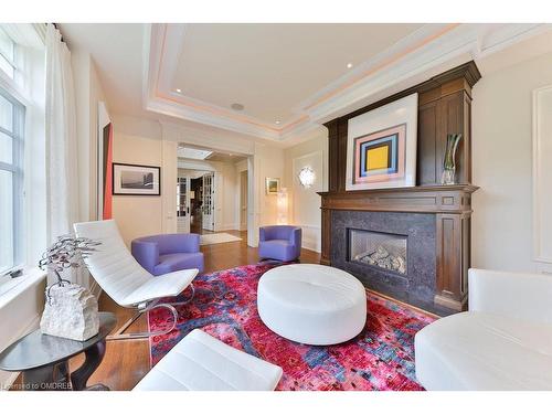 64 Brentwood Road, Oakville, ON - Indoor Photo Showing Living Room With Fireplace