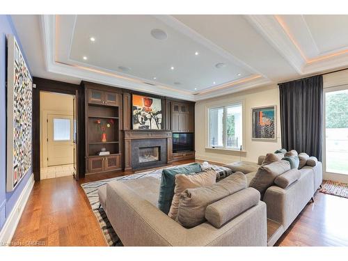 64 Brentwood Road, Oakville, ON - Indoor Photo Showing Living Room With Fireplace