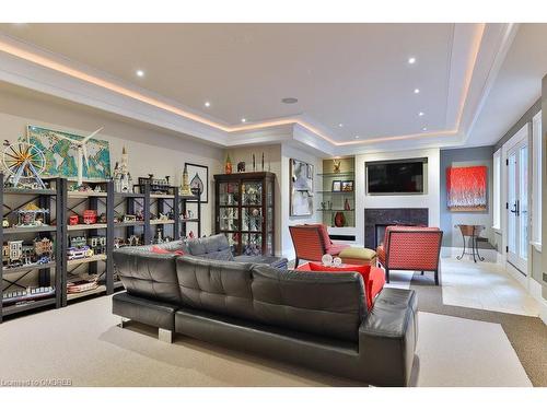 64 Brentwood Road, Oakville, ON - Indoor Photo Showing Living Room With Fireplace