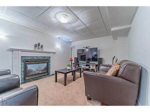 4252 Starlight Crescent, Mississauga, ON - Indoor Photo Showing Living Room With Fireplace