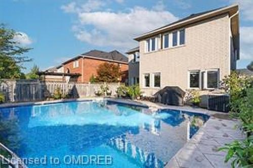 527 Ravineview Way, Oakville, ON - Outdoor With In Ground Pool With Backyard