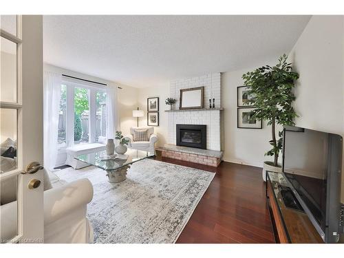 2056 Markle Drive, Oakville, ON - Indoor Photo Showing Living Room With Fireplace