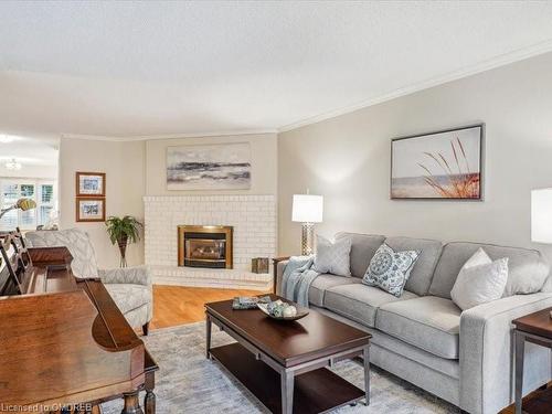 1195 Potters Wheel Crescent, Oakville, ON - Indoor Photo Showing Living Room With Fireplace