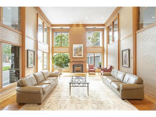 508-40 Richview Road, Toronto, ON - Indoor Photo Showing Living Room With Fireplace