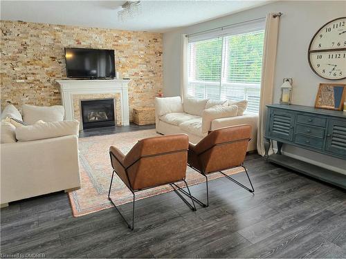 520 Pine Hollow Court, Kitchener, ON - Indoor Photo Showing Living Room With Fireplace