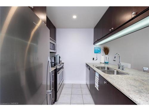 710-1055 Southdown Road, Mississauga, ON - Indoor Photo Showing Kitchen With Double Sink