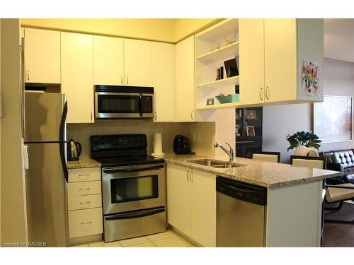 1110-2391 Central Park Drive, Oakville, ON - Indoor Photo Showing Kitchen With Stainless Steel Kitchen With Double Sink