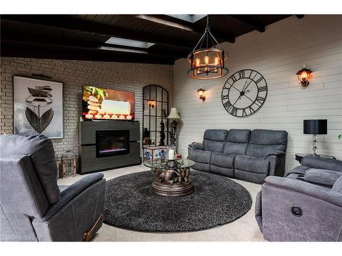 2300 Lakeshore Road, Burlington, ON - Indoor Photo Showing Living Room With Fireplace