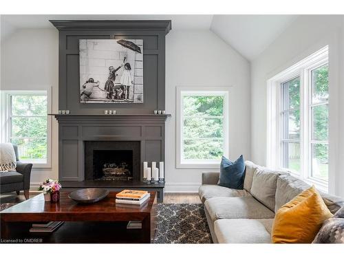 205 Forestwood Drive, Oakville, ON - Indoor Photo Showing Living Room With Fireplace