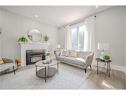 39 Alanson Street, Hamilton, ON - Indoor Photo Showing Living Room With Fireplace