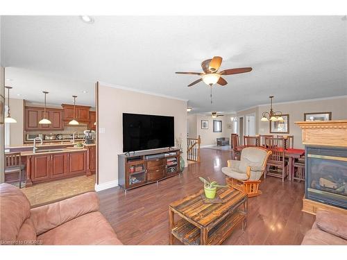 45 Las Road, Smithville, ON - Indoor Photo Showing Living Room With Fireplace