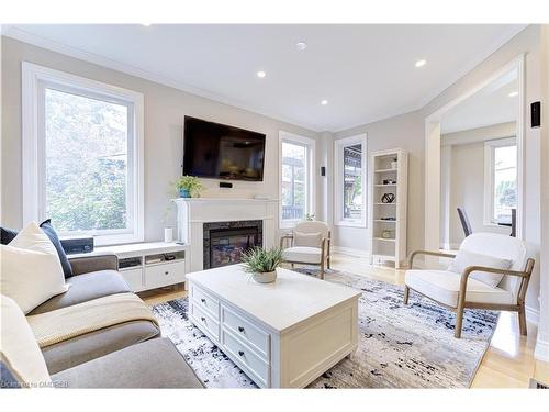 3410 Robin Hill Circle, Oakville, ON - Indoor Photo Showing Living Room With Fireplace