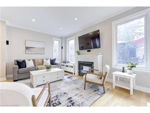 3410 Robin Hill Circle, Oakville, ON - Indoor Photo Showing Living Room With Fireplace