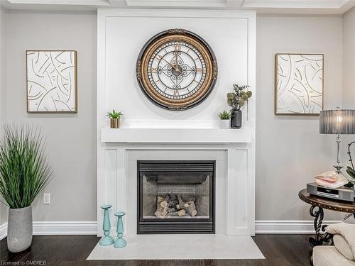 323 Mcdougall Crossing, Milton, ON - Indoor Photo Showing Living Room With Fireplace