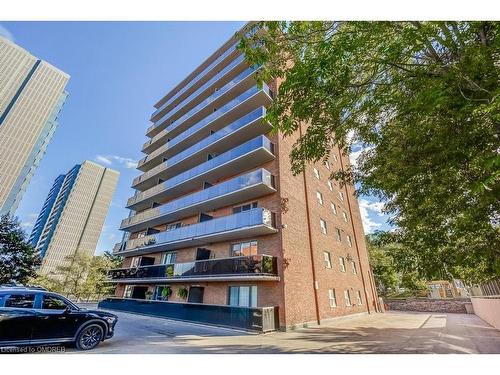 201-81 Charlton Avenue E, Hamilton, ON - Outdoor With Balcony With Facade