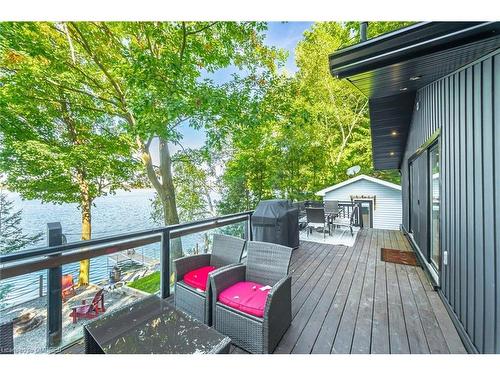 1294 Black Beach Lane, Ramara, ON - Outdoor With Body Of Water With Deck Patio Veranda With Exterior