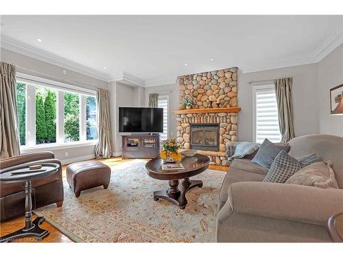 1533 Pinery Crescent, Oakville, ON - Indoor Photo Showing Living Room With Fireplace