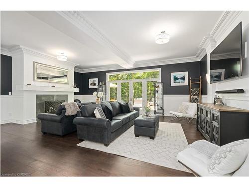 5858 Fourth Line, Hillsburgh, ON - Indoor Photo Showing Living Room With Fireplace