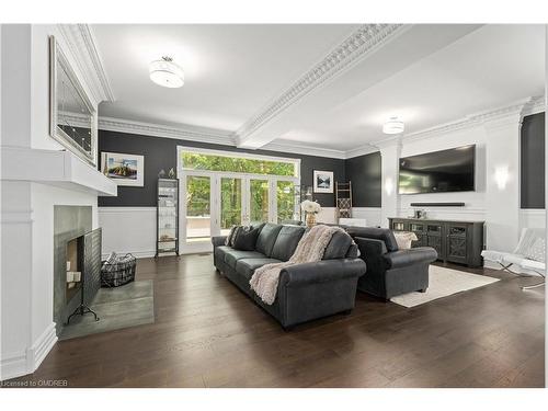 5858 Fourth Line, Hillsburgh, ON - Indoor Photo Showing Living Room With Fireplace