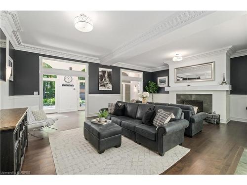 5858 Fourth Line, Hillsburgh, ON - Indoor Photo Showing Living Room With Fireplace