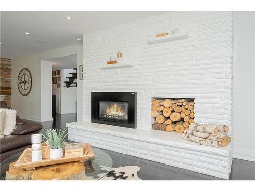 1 Terry Court, Georgetown, ON - Indoor Photo Showing Living Room With Fireplace