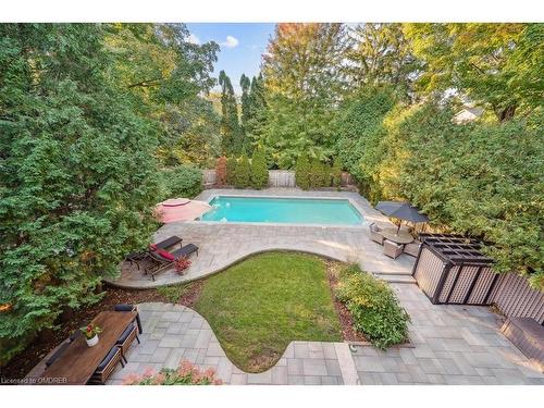 3021 Woodland Park Drive, Burlington, ON - Outdoor With In Ground Pool With Backyard