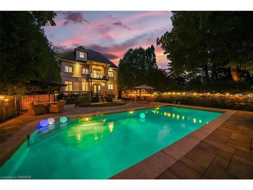 3021 Woodland Park Drive, Burlington, ON - Outdoor With In Ground Pool With Backyard