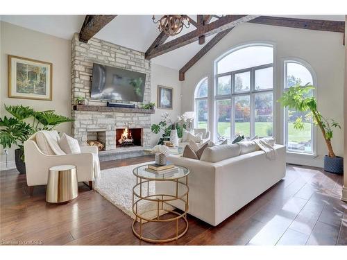 48 Palomino Drive, Carlisle, ON - Indoor Photo Showing Living Room With Fireplace