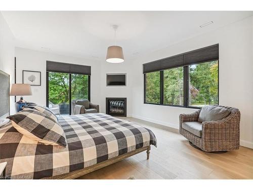 114 Reding Road, Ancaster, ON - Indoor Photo Showing Bedroom With Fireplace