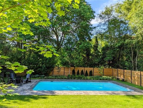 114 Reding Road, Ancaster, ON - Outdoor With In Ground Pool With Backyard