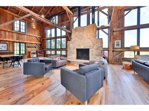 6583 Twiss Road, Burlington, ON - Indoor Photo Showing Living Room With Fireplace