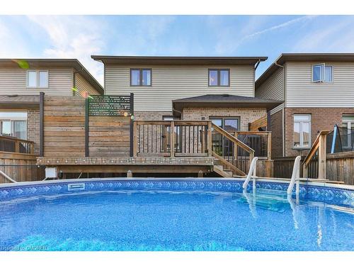 20 Cutts Crescent, Binbrook, ON - Outdoor With Above Ground Pool With Deck Patio Veranda With Exterior