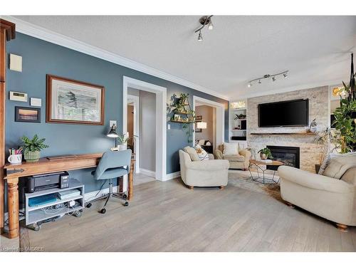 1 Woodspring Court, Flamborough, ON - Indoor Photo Showing Living Room With Fireplace