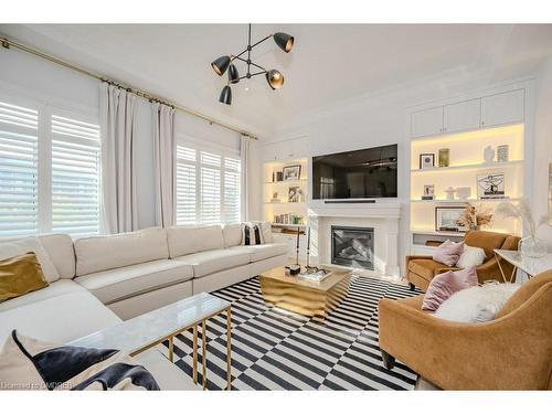 3100 Daniel Way, Oakville, ON - Indoor Photo Showing Living Room With Fireplace