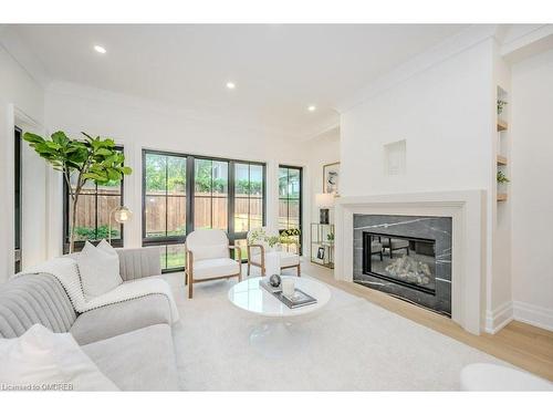 152 Chisholm Street, Oakville, ON - Indoor Photo Showing Living Room With Fireplace