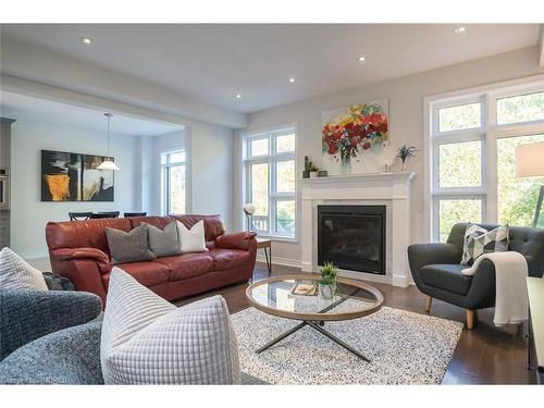 3401 Vernon Powell Drive Drive, Oakville, ON - Indoor Photo Showing Living Room With Fireplace